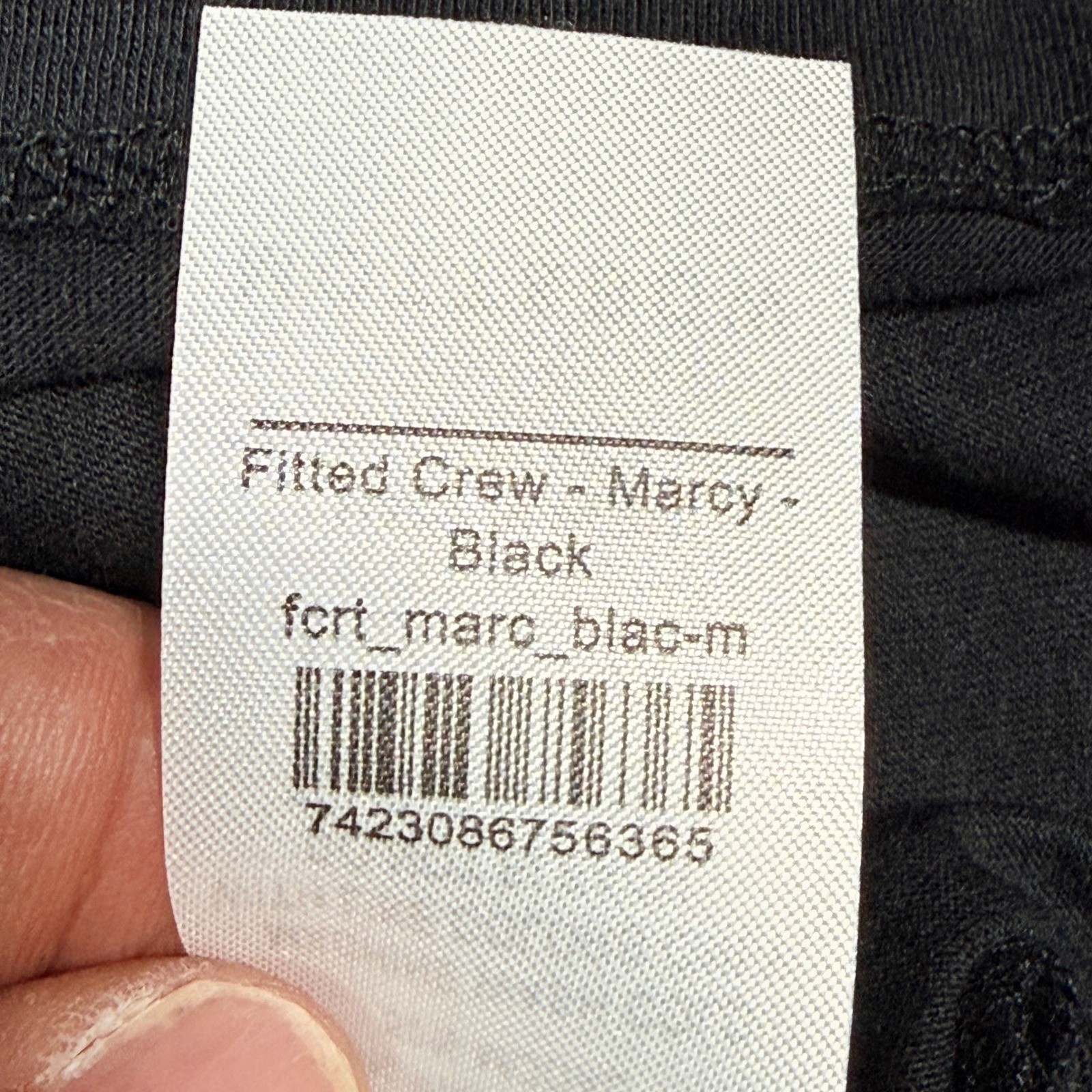 Mott & Bow Fitted Crew Marcy T-Shirt Women Size M Black Pima Cotton Modal