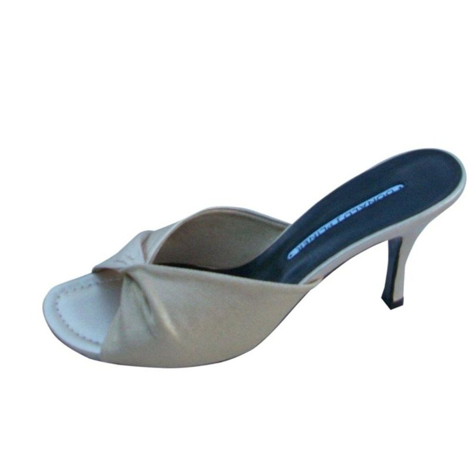 Donald Pliner Beige Metallic Elastic Mesh and Leather Slide Shoe NWT New $255