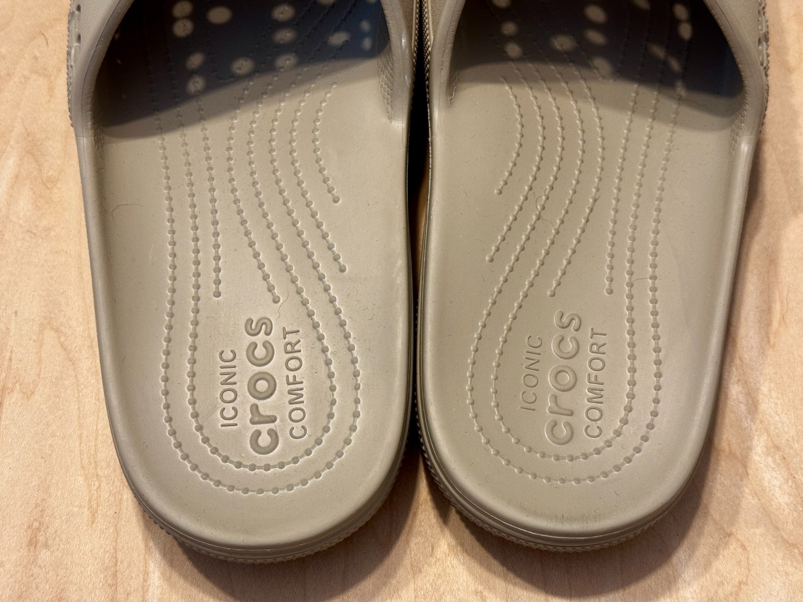Crocs Baya Slide, Beige, Mens Size 12