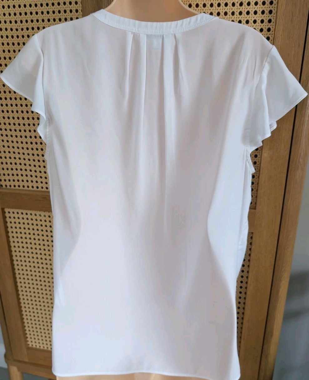 Calvin Klein Tunic Collar White Women’s Blouse
