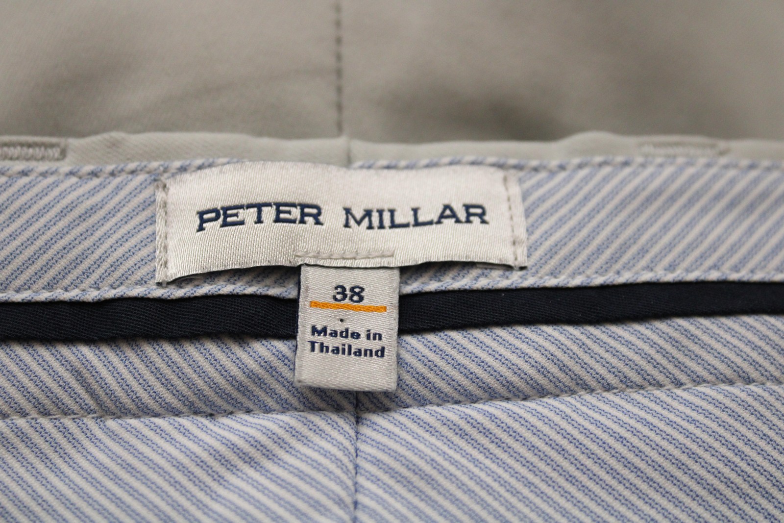 Peter Millar Shorts Mens 38 Gray Salem Performance Chino Golf Stretch 9 Inch