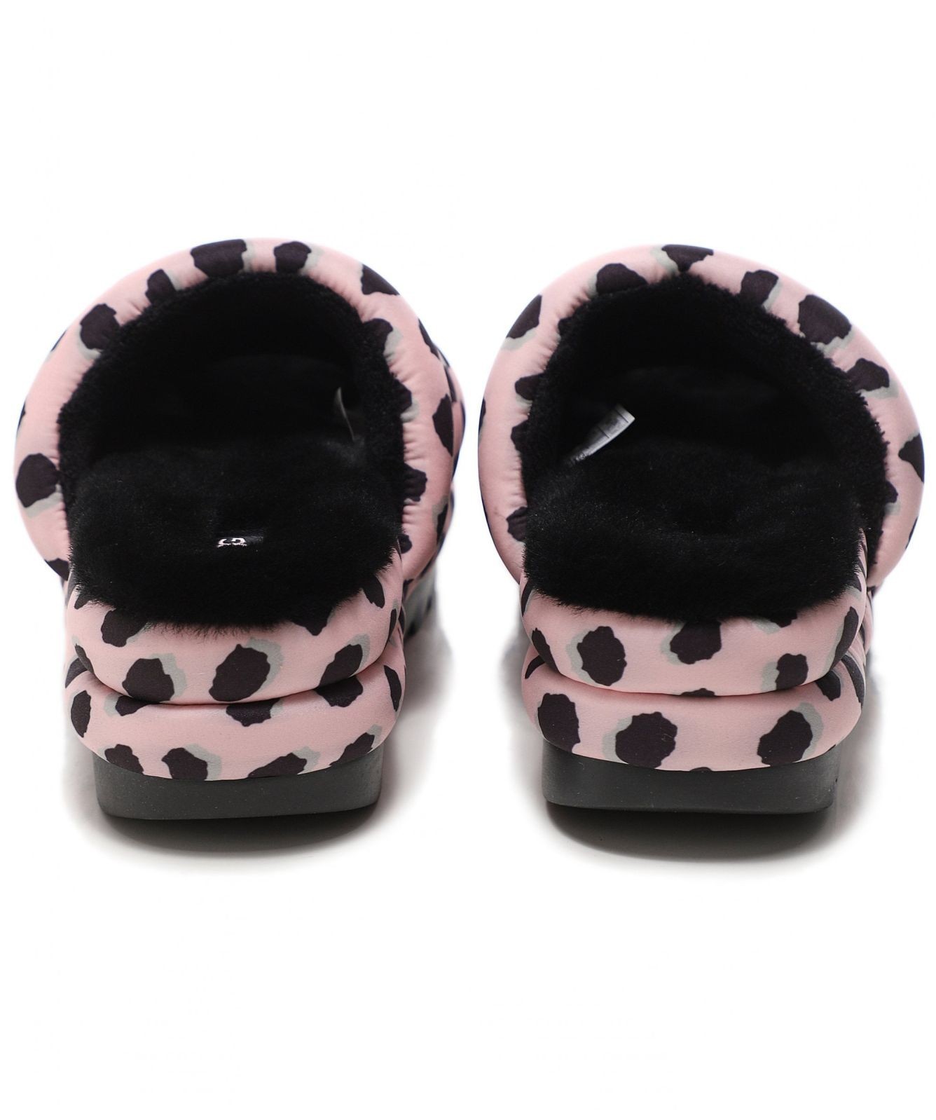 UGG Womens Maxi Slide Cheetah Print Pink Scallop With Faux Fur Size 8