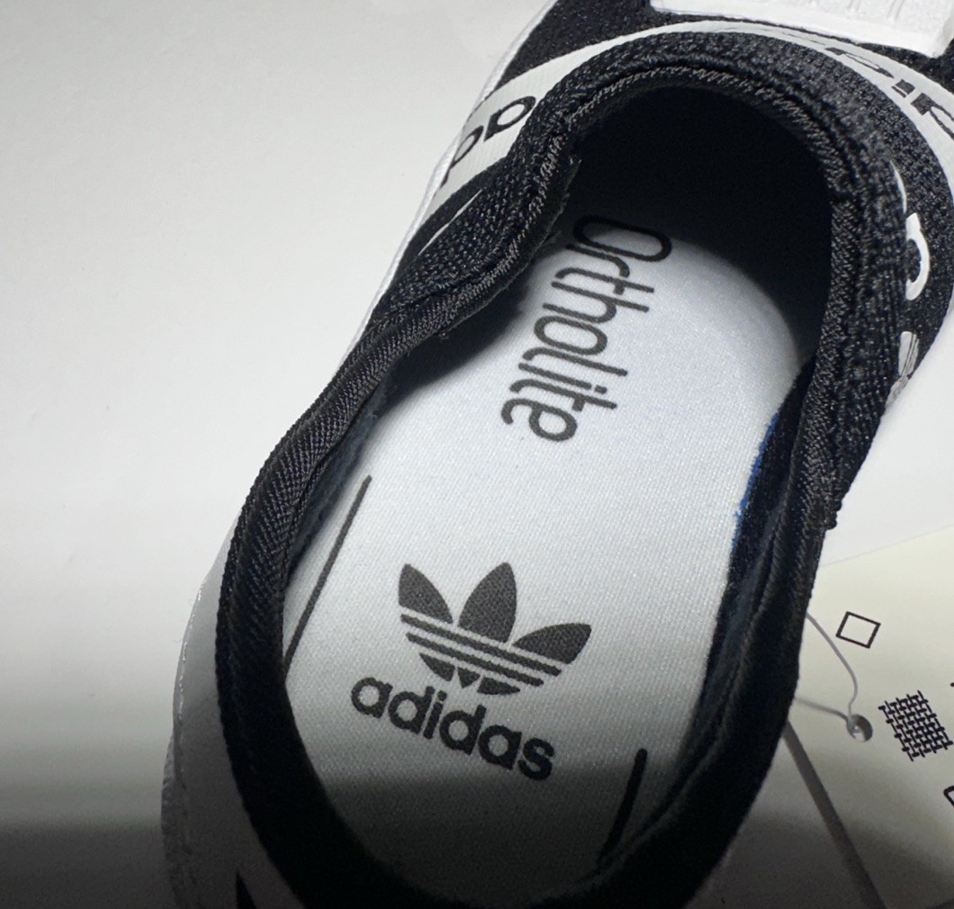 adidas Superstar SMR 360 C Boys Slip-On Shoes Black White Originals 11.5K NWT