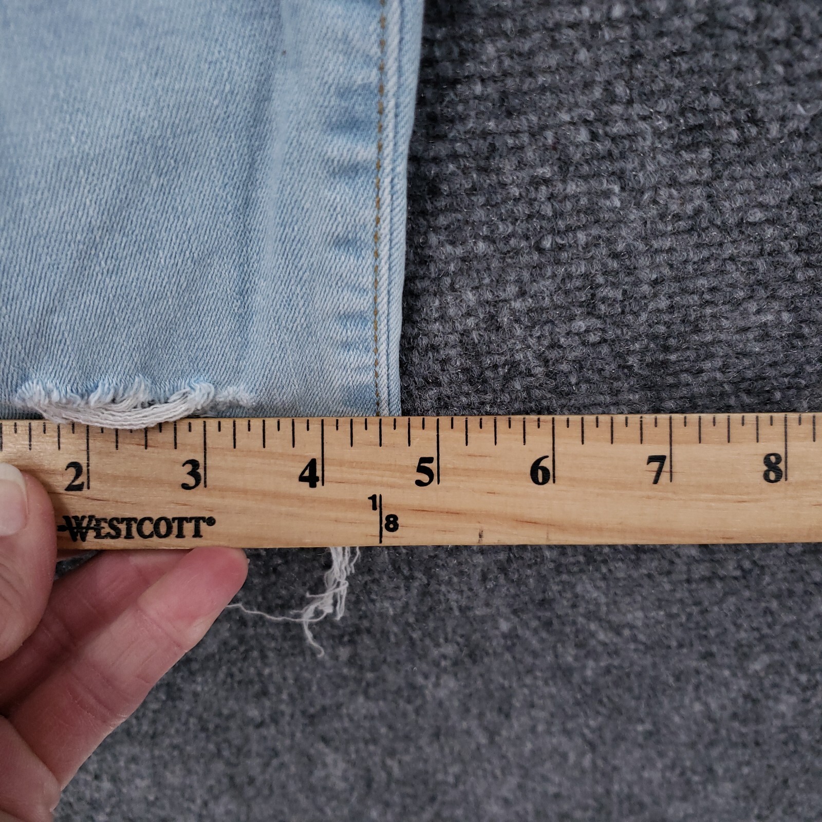 Universal Thread Jeans Women 2/26R Blue High Rise Skinny Stretch Raw Hem Denim