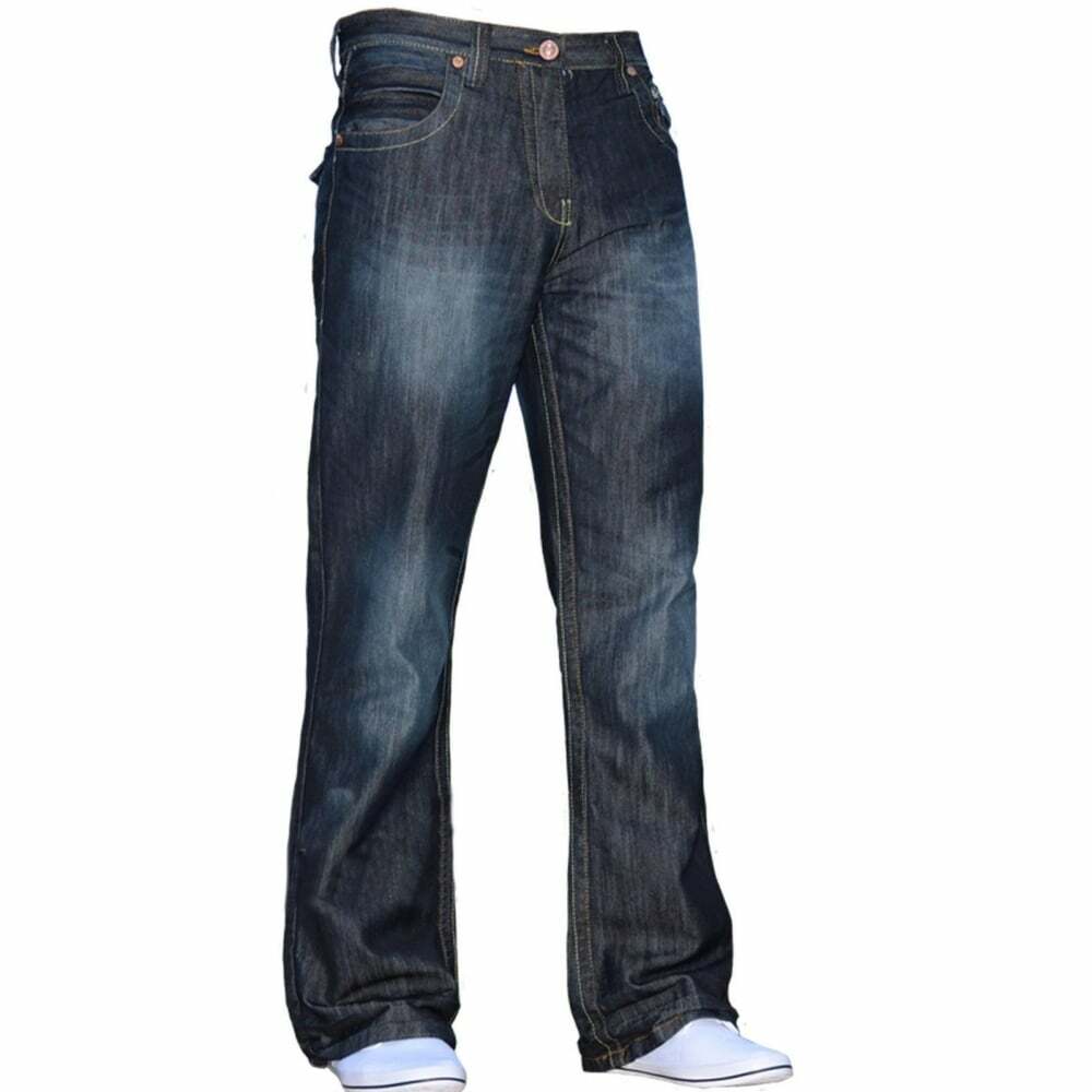 BNWT NEW MENS DESIGNER BOOTCUT FLARED LEG DENIM JEANS ALL WAIST & SIZES BNWT