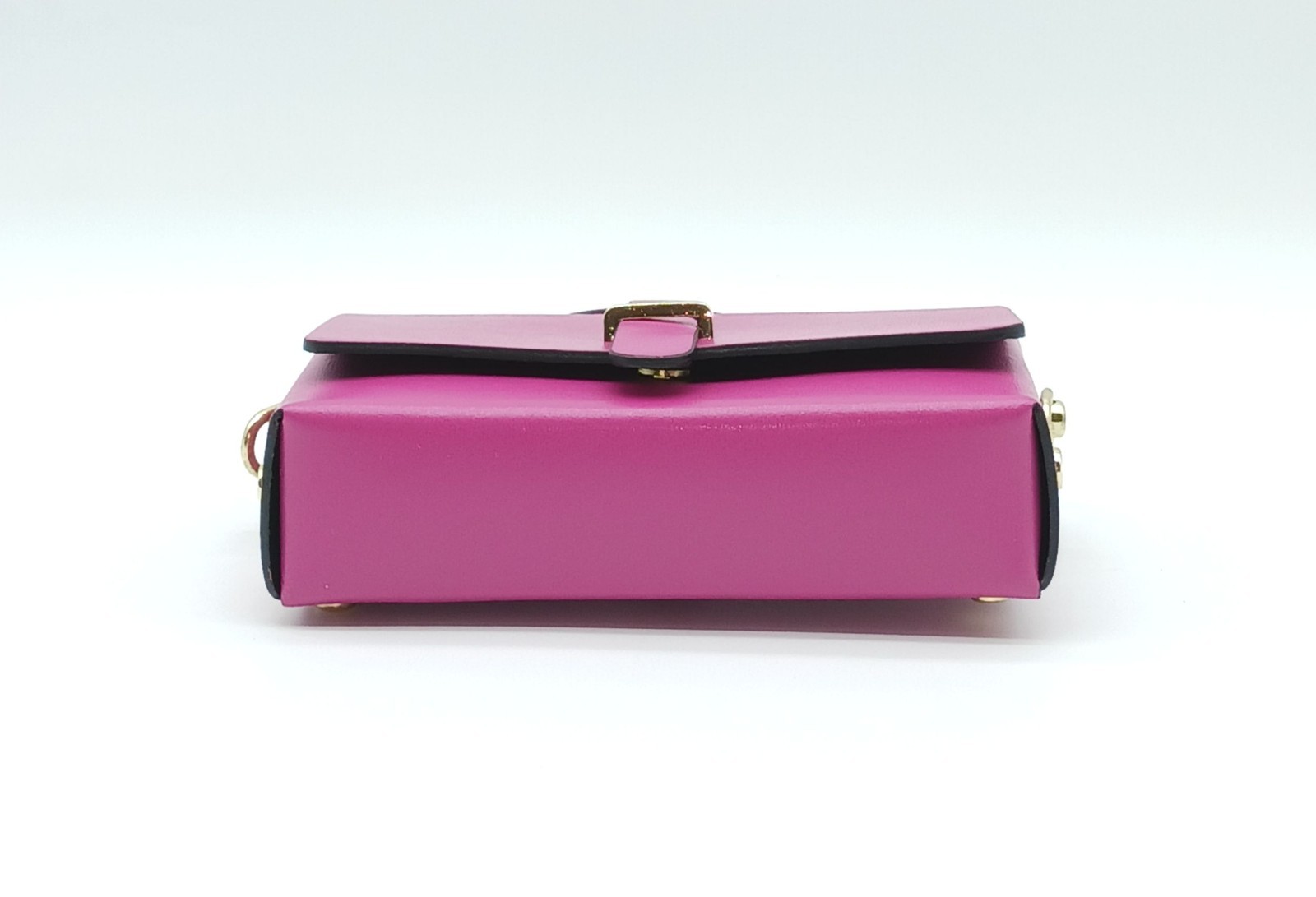 Fuchsia Italian Genuine Leather Small Crossbody Handbag – Made In Italy