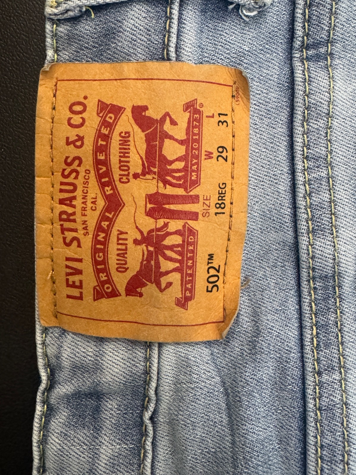 Levi’s 502 light blue jeans 18 Reg 29×31