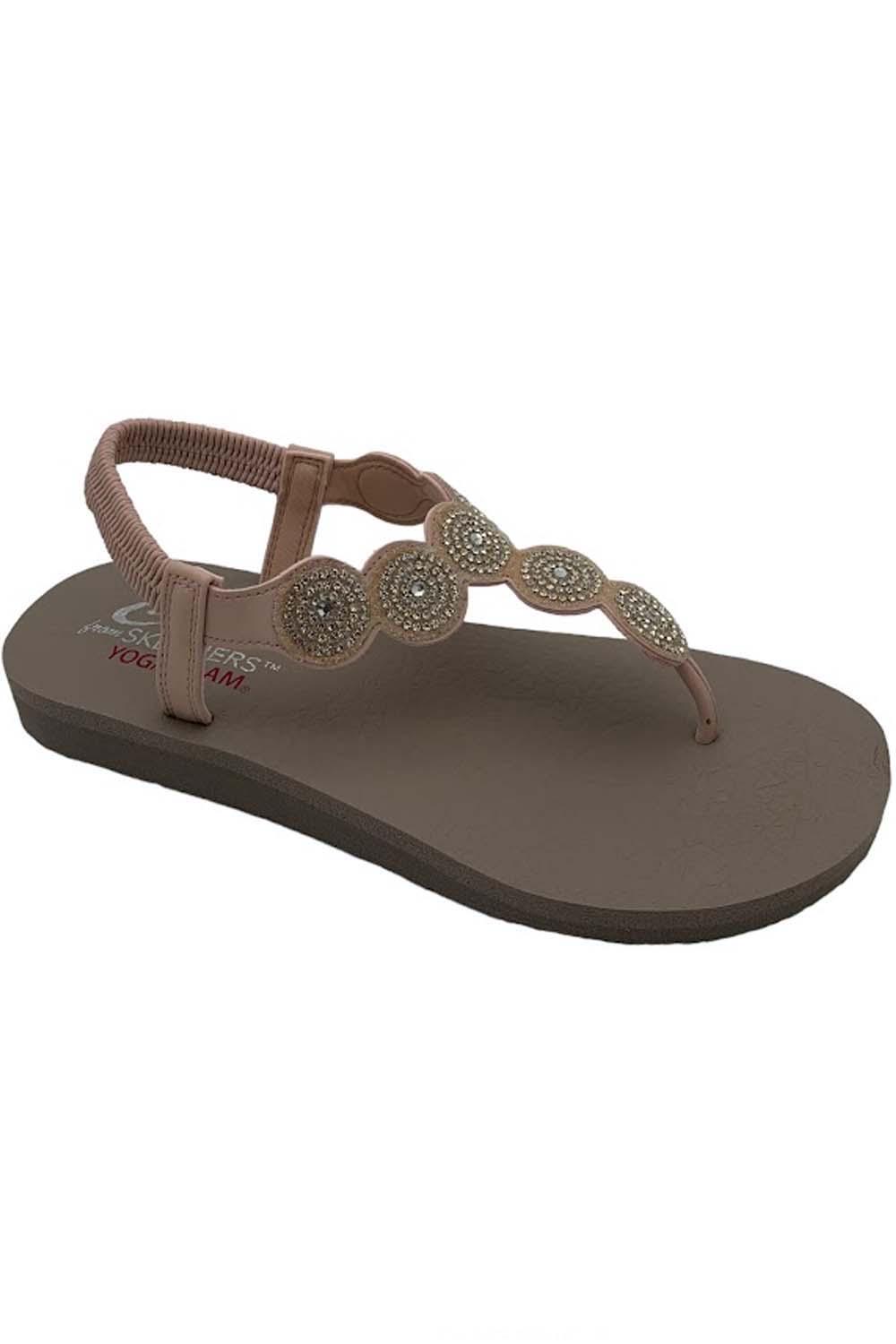 Skechers Meditation Vegan Sling Back Sandals Stars & Sparkle Lt. Pink