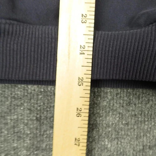 Antigua Sweatshirt Mens Large 1/4 Snap Up Golf Pockets Collared Cotton Blue