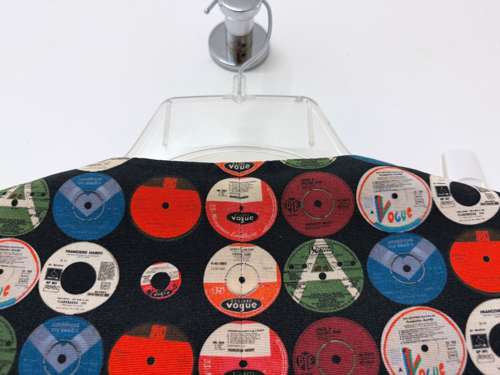Akris Punto Record Print Jacket Top Dots Circles Vinyl CDs Colorful Full Zip 14