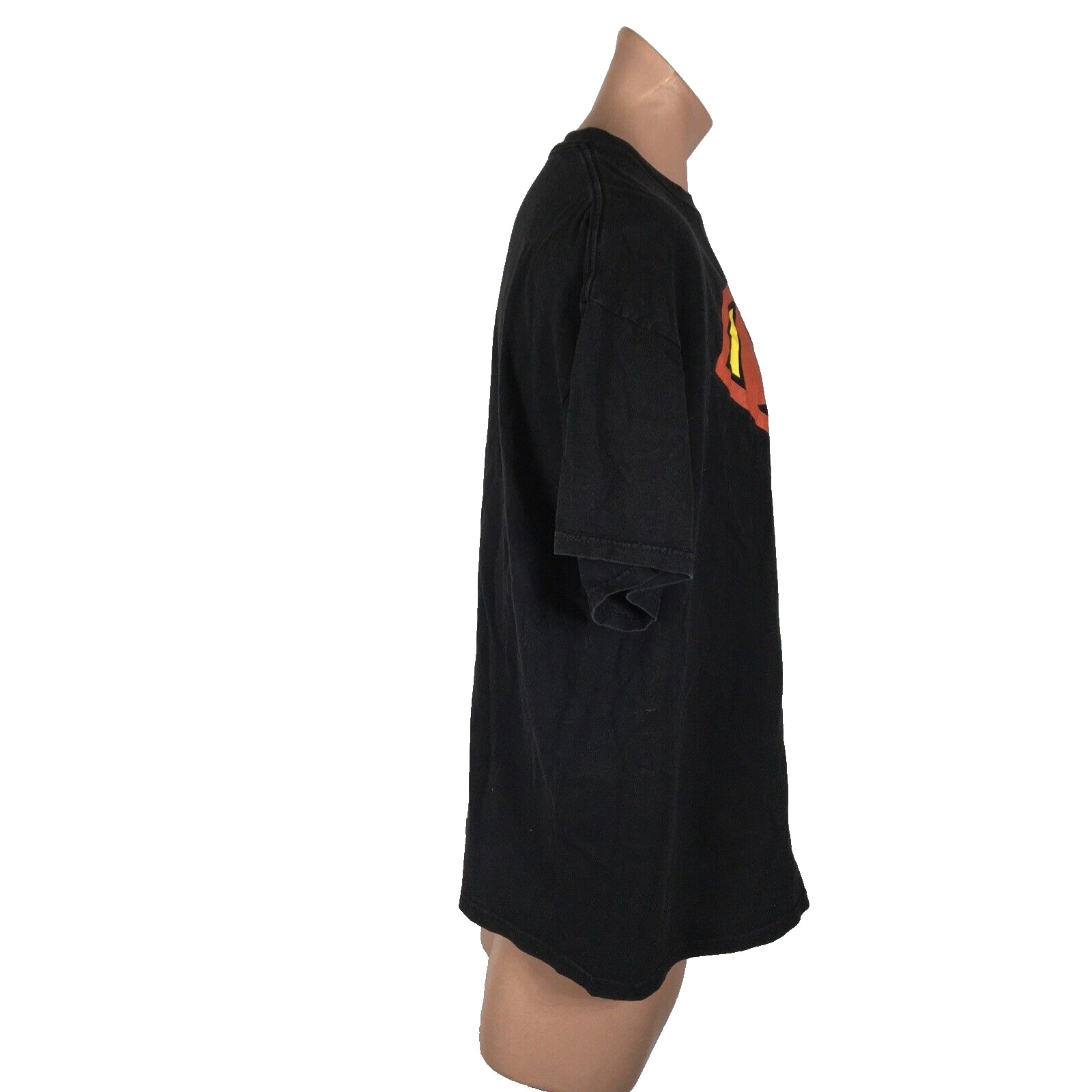 Vintage DC Comics SUPERMAN “S” Black SS crewneck superhero t-shirt XL