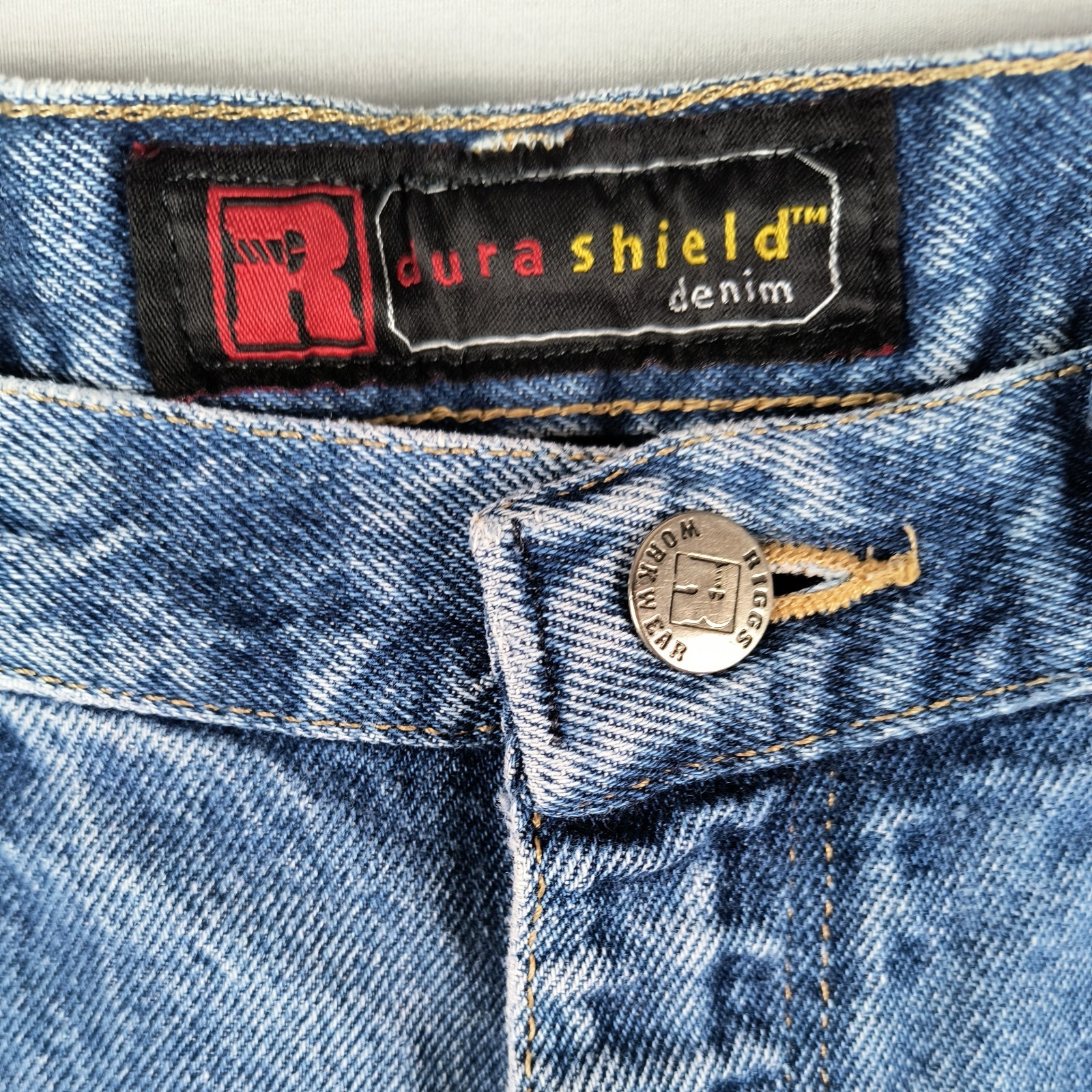 Wrangler Riggs Workwear Carpenter Jeans Mens 36 x 25.5 Cropped Relaxed Straight