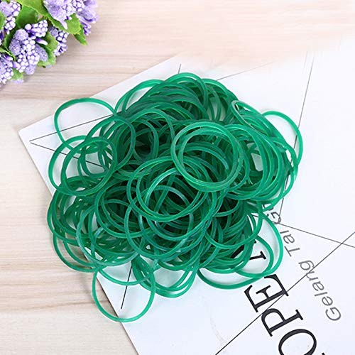 AMUU Rubber Bands 500pcs Green 1inch Small Rubber Bands for Hair 2.5cm Rubber