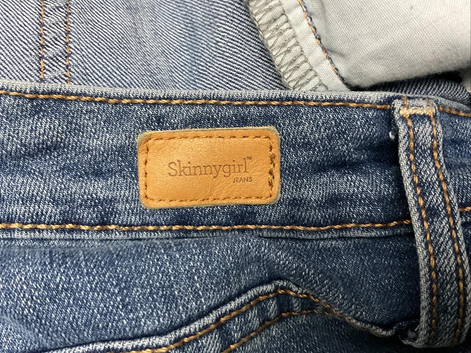 Skinnygirl Women’s Light Blue Wide Leg Crop HighRise Stretch Denim Jeans 32/14