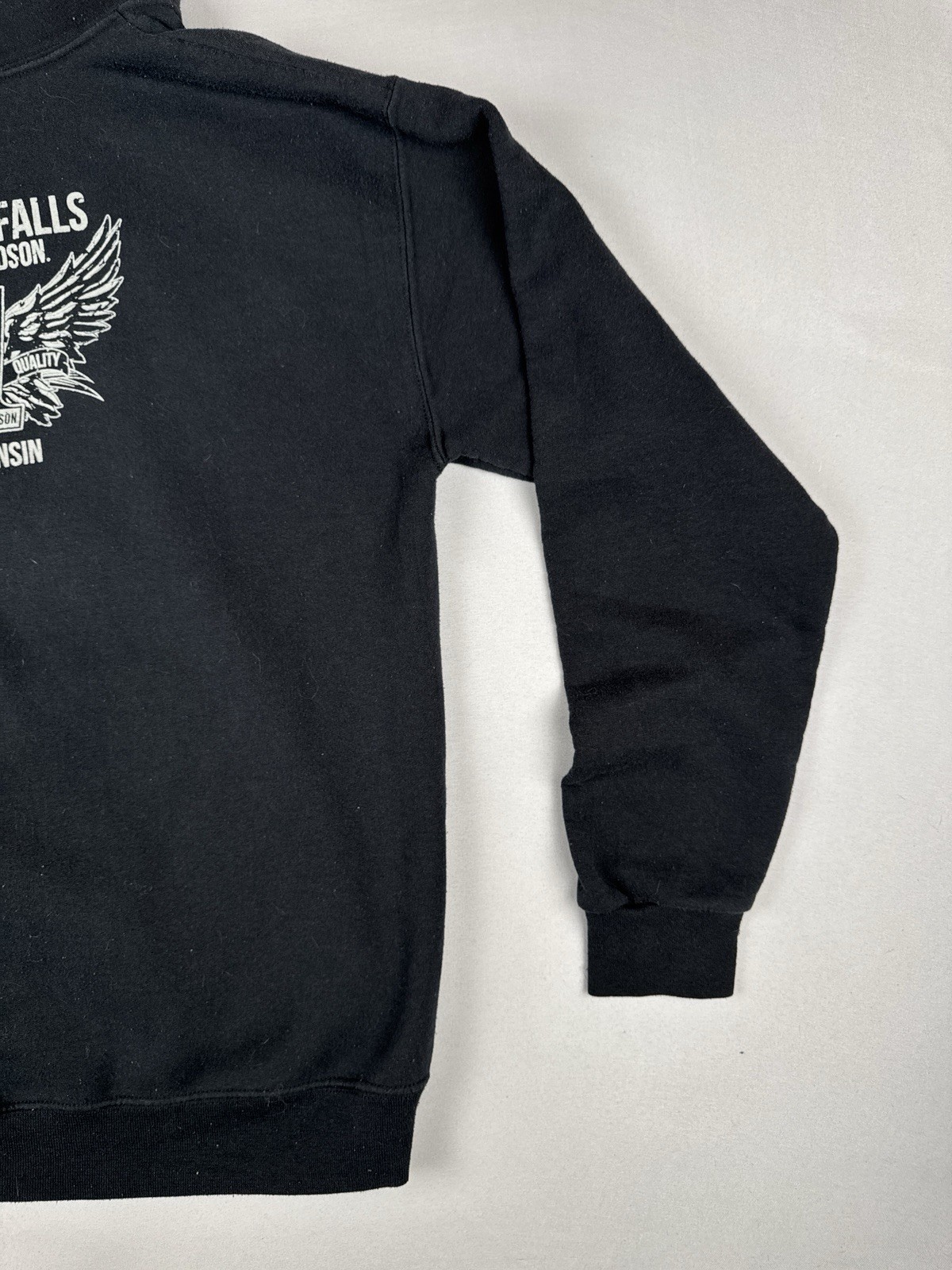 Harley Davidson Chippewa Falls Wisconsin Hoodie Eagle Biker Pullover M