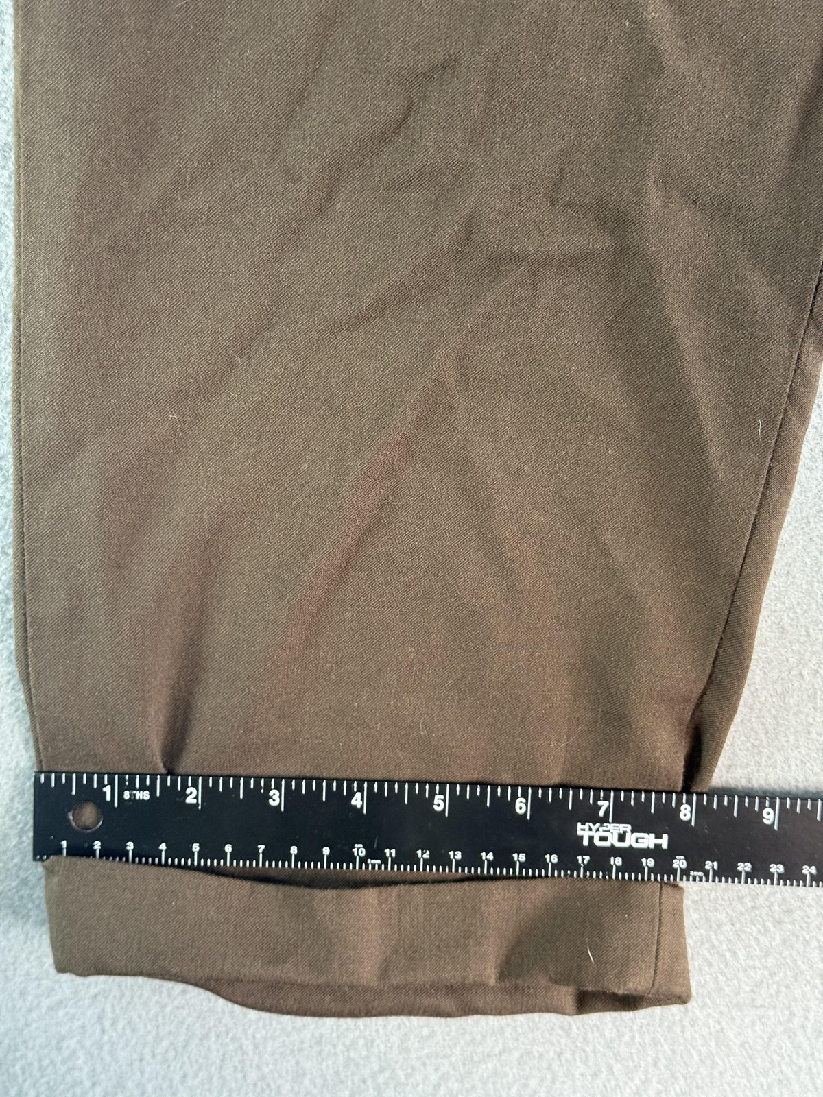 vtg Nautica 32×32 Brown Dress Suit Pants Pleated Cuffed 100% Wool Trouser