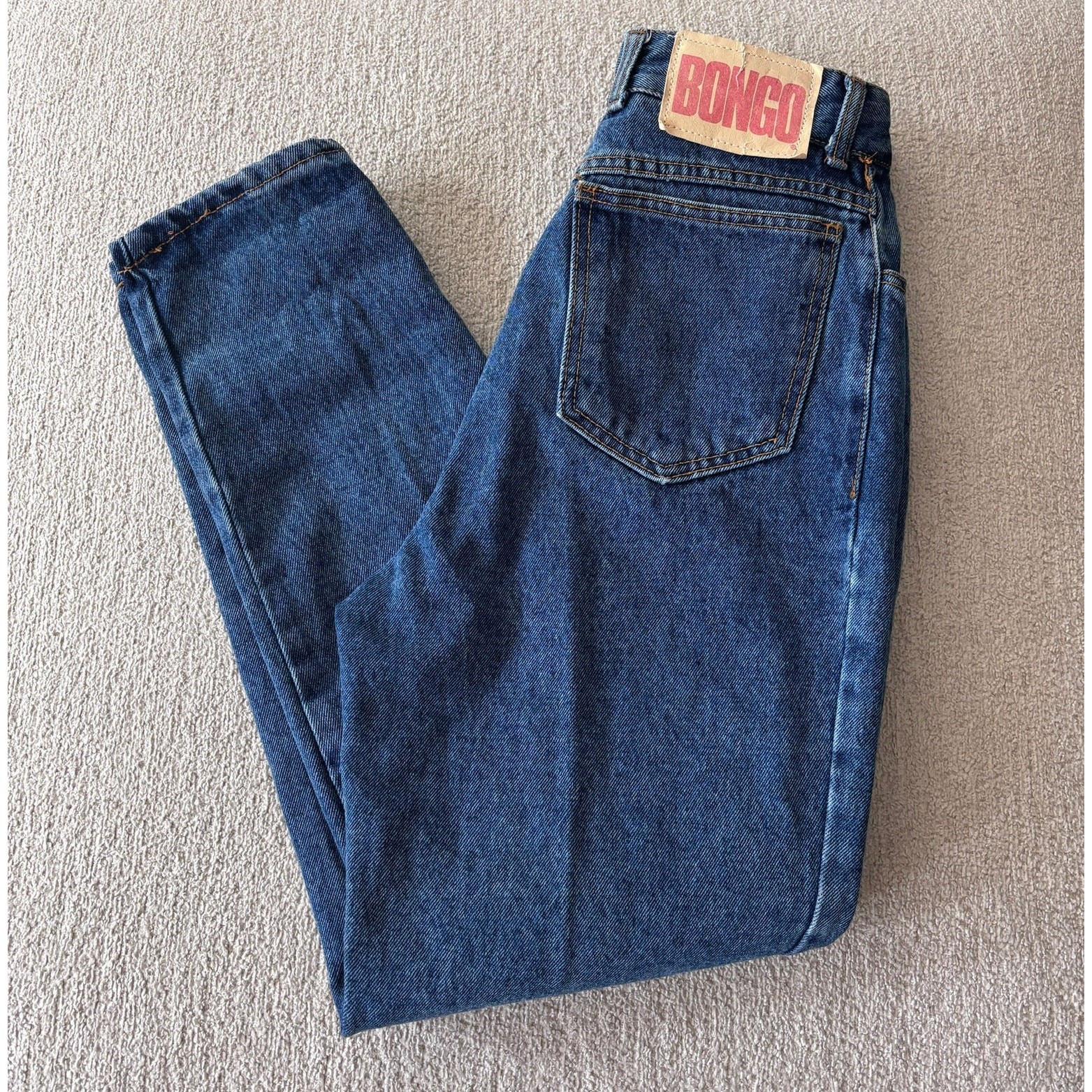 Vintage Bongo High Rise Straight Leg Jeans 100% Cotton Y2K 13