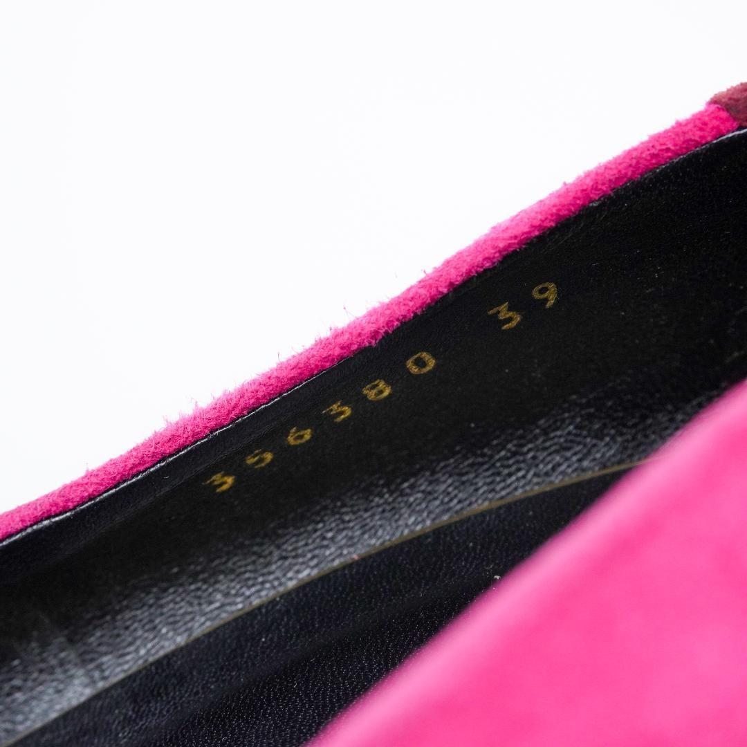 Gucci Pink Suede Pointed Toe Stiletto Heels 7.1-10cm Pre-owned 25cm