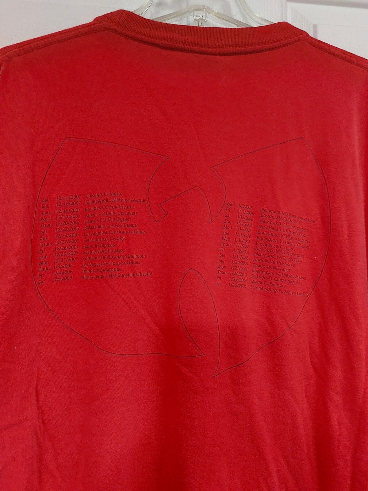 2008 Wu-Tang Clan 8 Diagrams Tour Rap T Shirt Rare Up TownTees XL Explicit