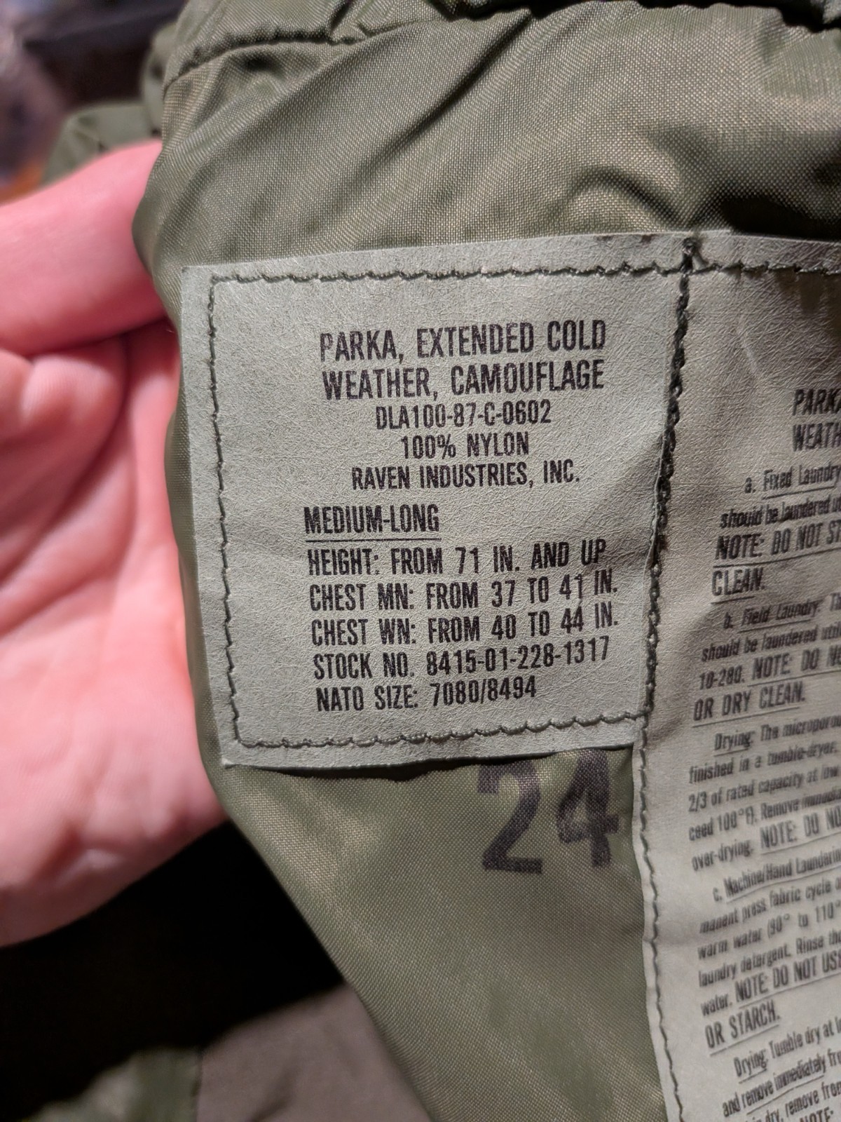 Raven Goretex ECWCS Woodland Camo Parka Cold wet Weather Jacket M-L E33
