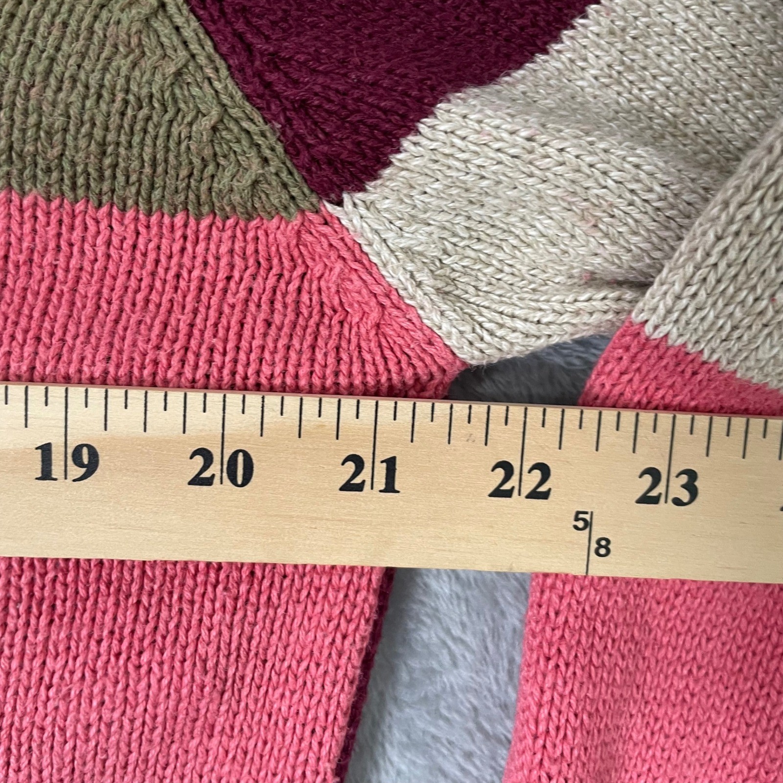 Vintage 2003 Christopher Banks Patchwork Sweater Cottagecore Folk Art Grandma