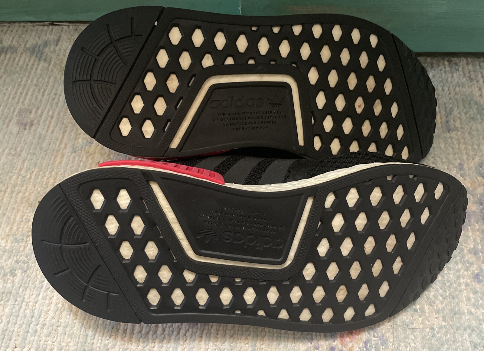 Adidas NMD R1 D97088 Black Running Shoes Sneakers Size 5.5