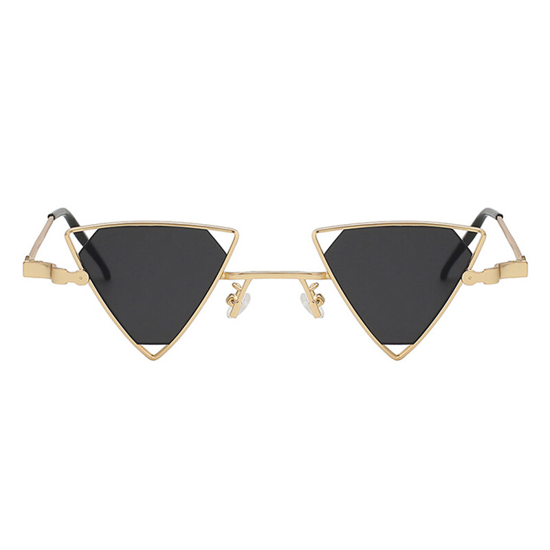 Retro Triangle Sunglasses Trendy Hippie Metal Glasses Party Street Shot Shades