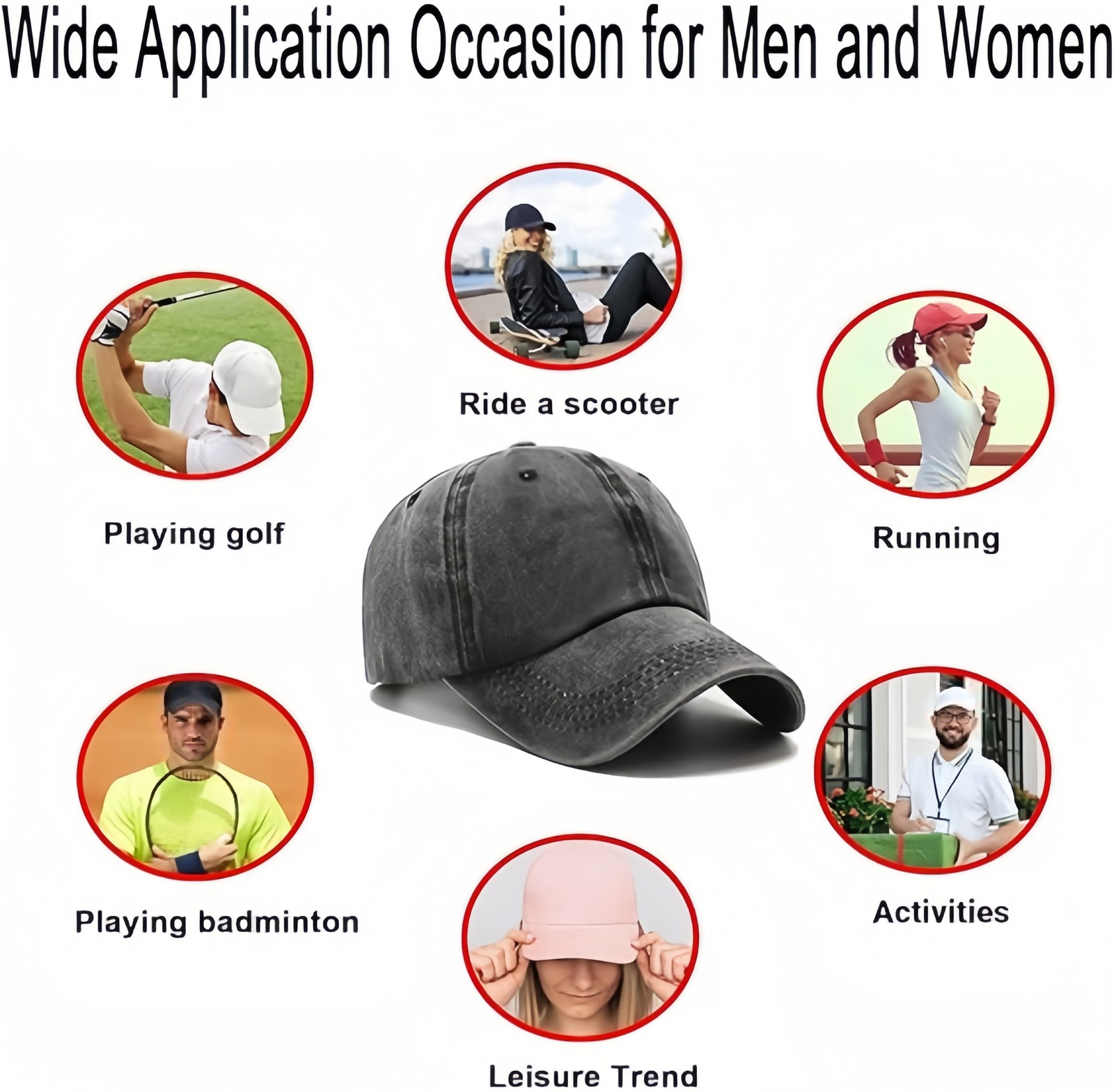 Unisex Outdoor Lovers Personal Name Custom Washed Denim Baseball Cap