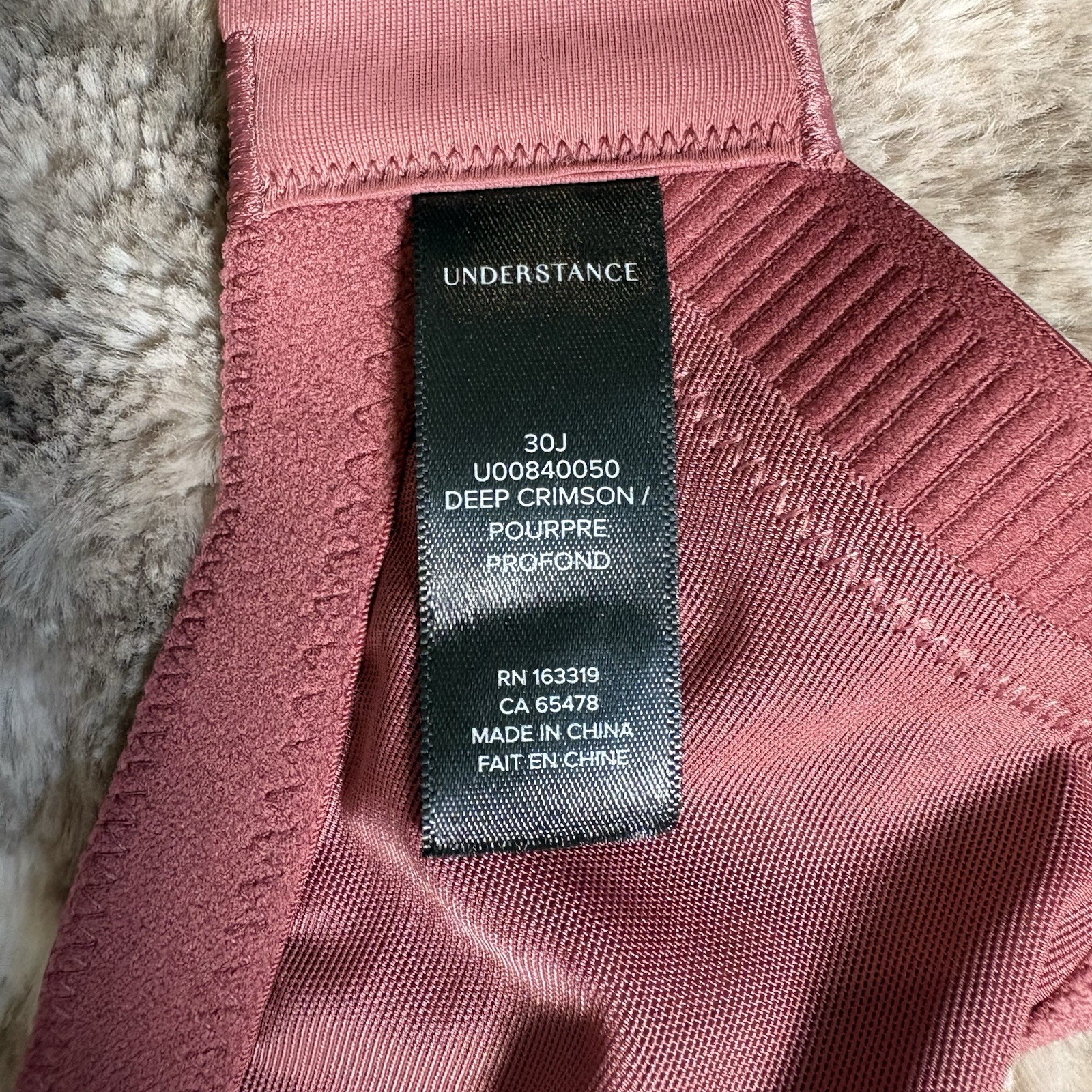 Understance Anti-chafe Cooling Wireless Unpadded Demi Bra Merlot Size: 30J