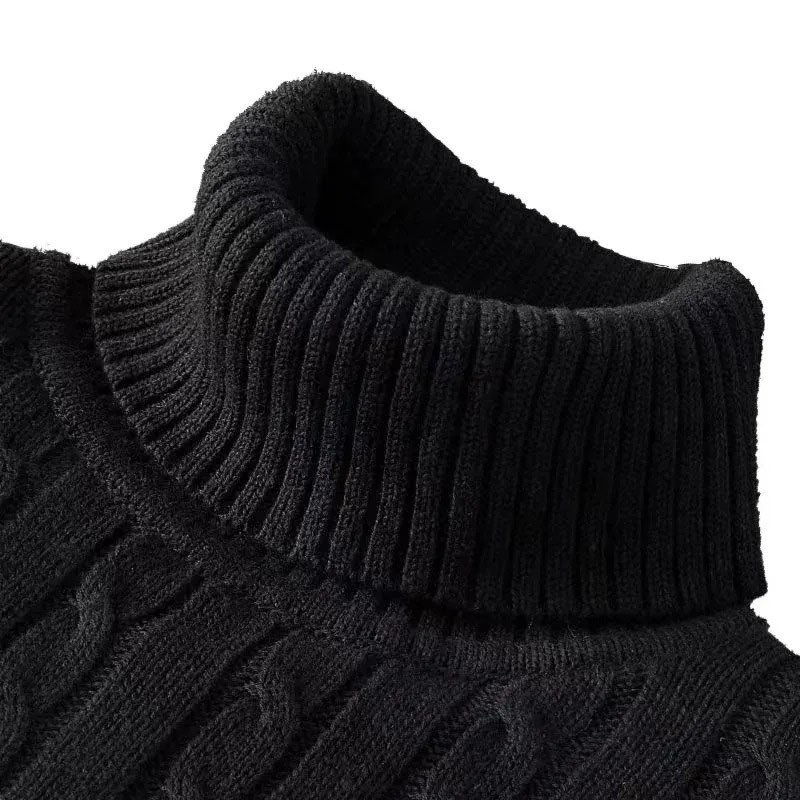 Men’s Turtleneck Soft Sweater Warm Knitted Autumn/winter Pullover Jumper NEW