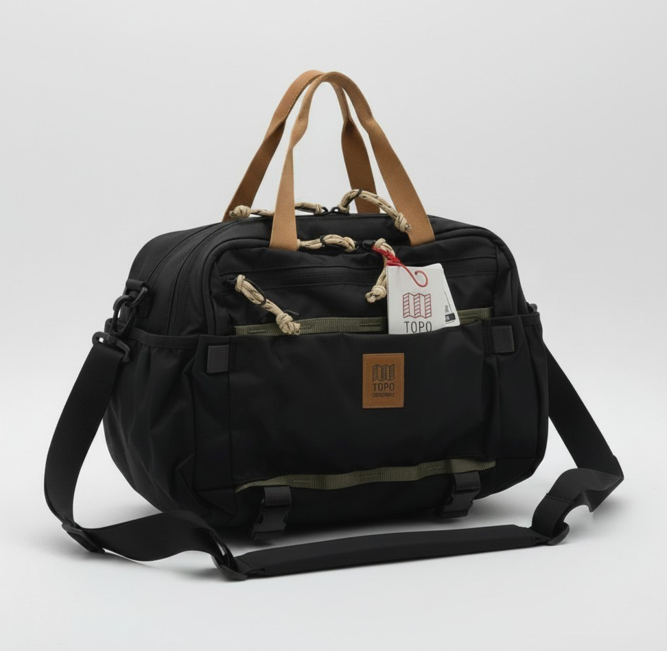Topo Designs Mountain Black/Neutral Cross Bag NWT