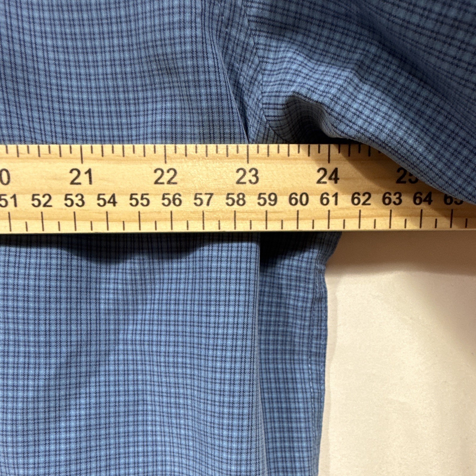 Quiksilver Waterman Men’s 2XL Blue Check Woven Button-Up Shirt SS Pockets