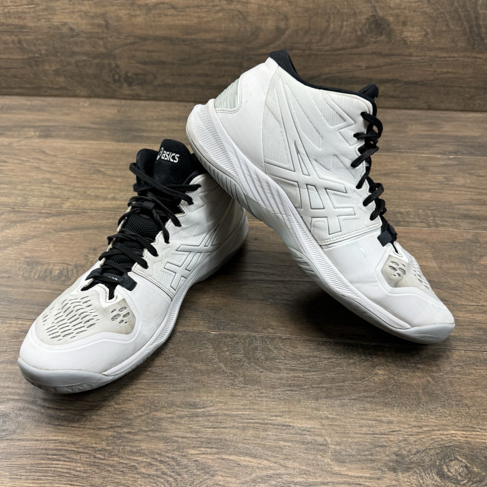 ASICS Volleyball Shoes Mens 11 Sky Elite FF MT 2 White Pure Silver Athletic