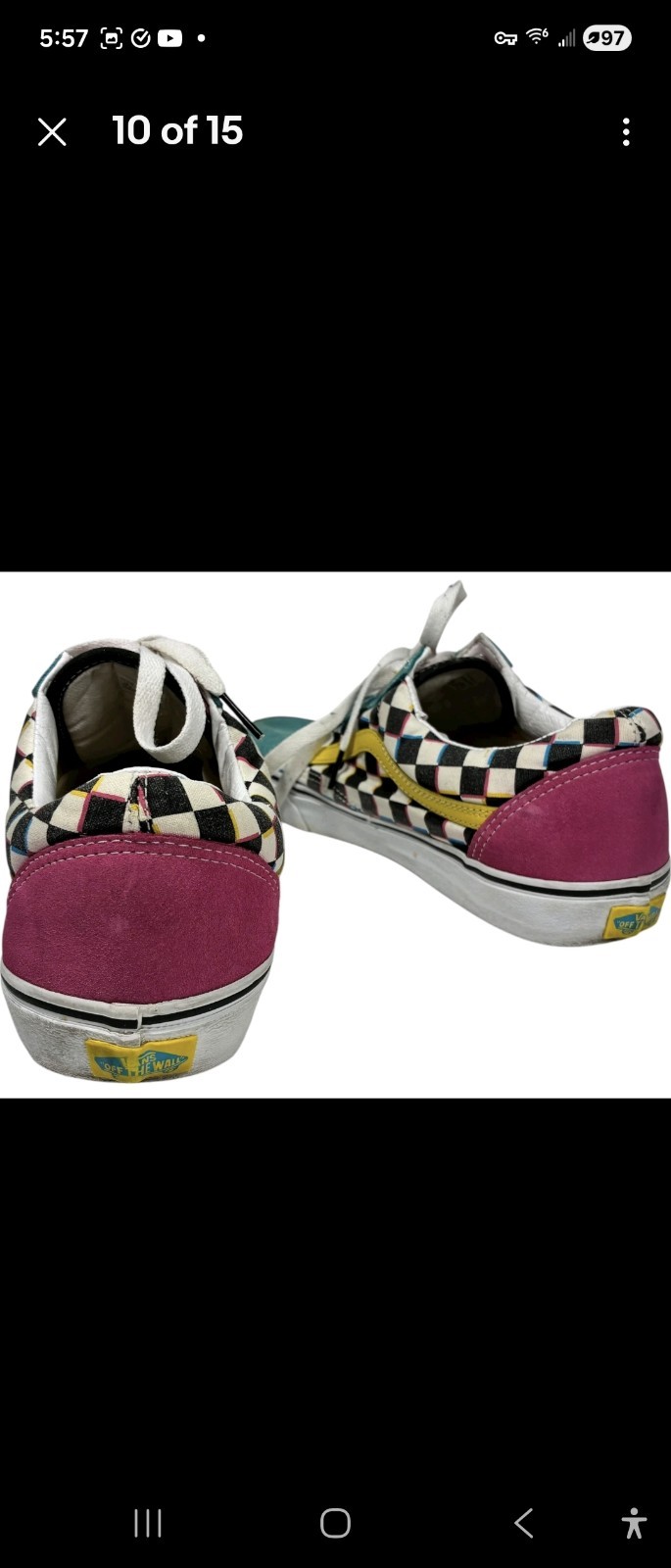 Van’s Old Skool Crazy Checks Suede Canvas Skateboard Sneakers mens size 11