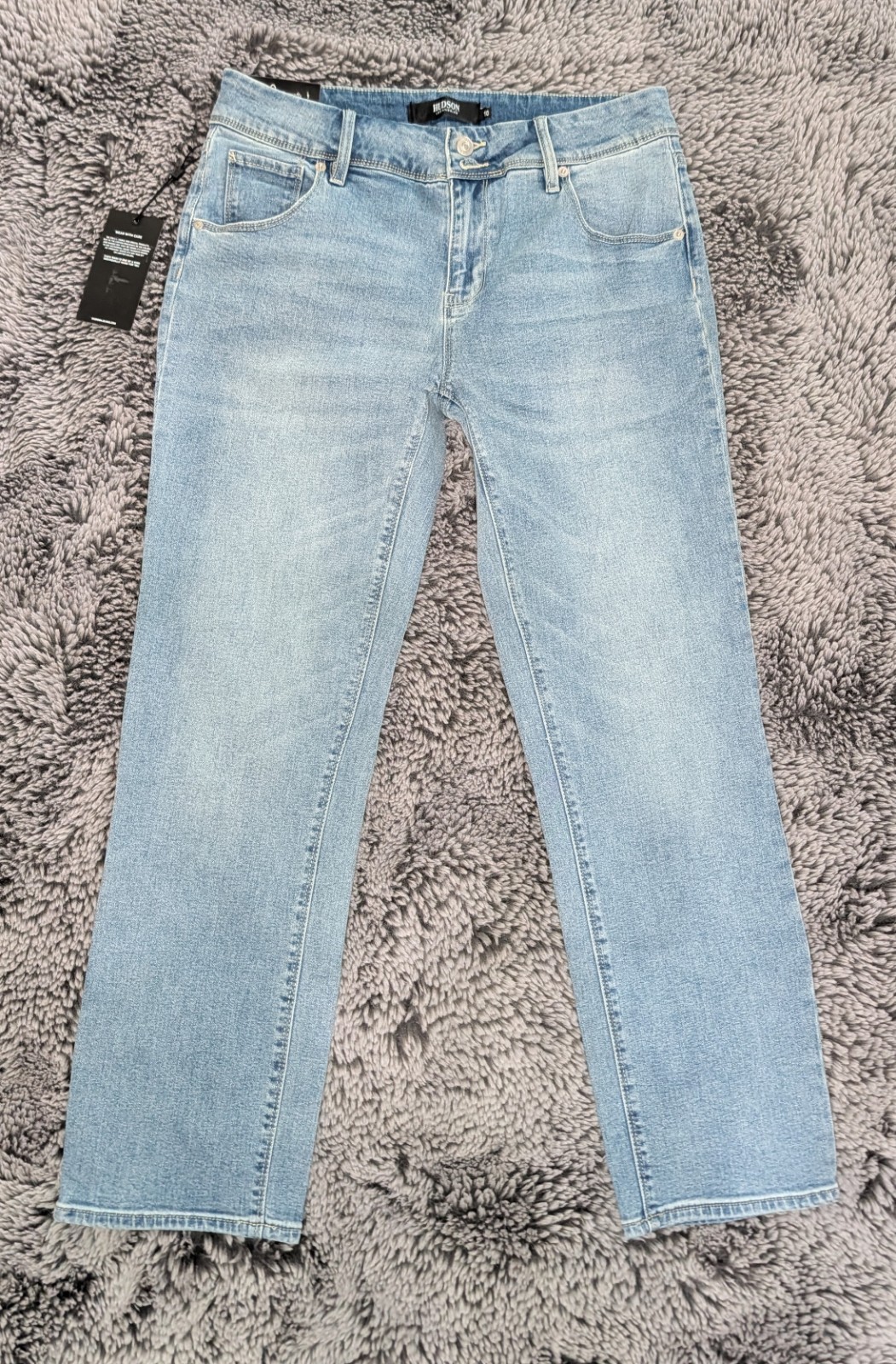 Hudson Women’s Blue Jeans Size 10, Mid rise Straight Leg, Inseam 29″ Los Angeles