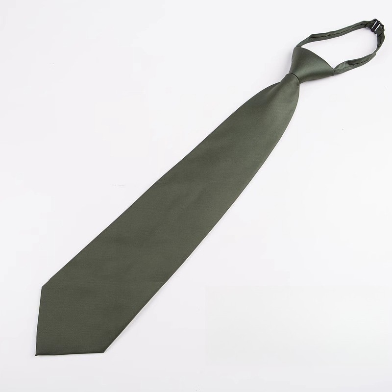 Pre-Tied Zipper Necktie Formal Uniform Business Wedding Tie Easy Wear