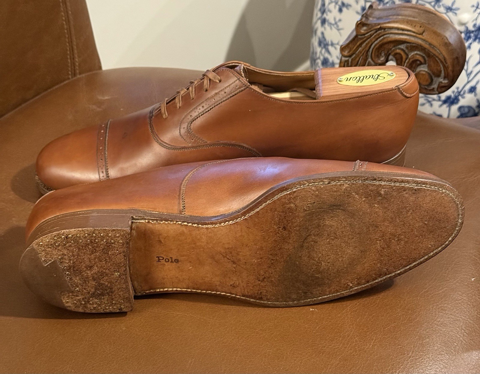 Polo Ralph Lauren Bench Made England Cap Toe Oxford 9.5D Crockett & Jones
