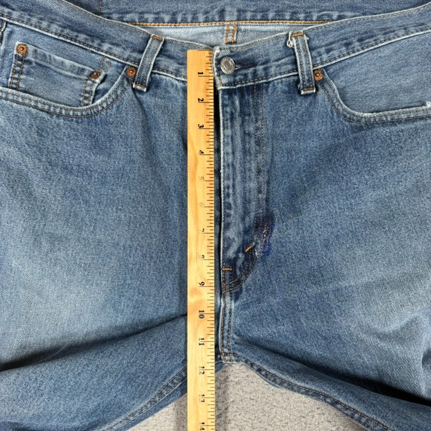 Levis Jeans Mens 38×27 Blue 505 Straight Fit Denim Casual Logo Preppy 5 Pocket