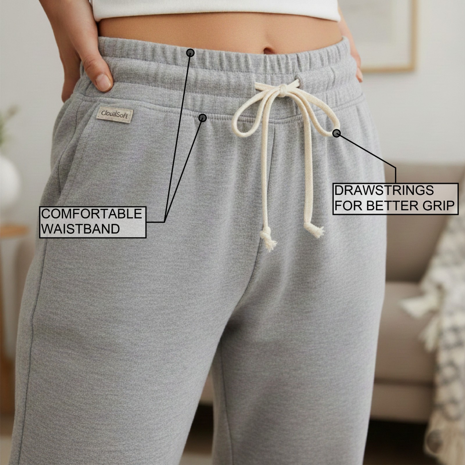 Sweatpants – Everday Fleece Jogger – Soft, Minimalist, Cuffed Lounge Pant