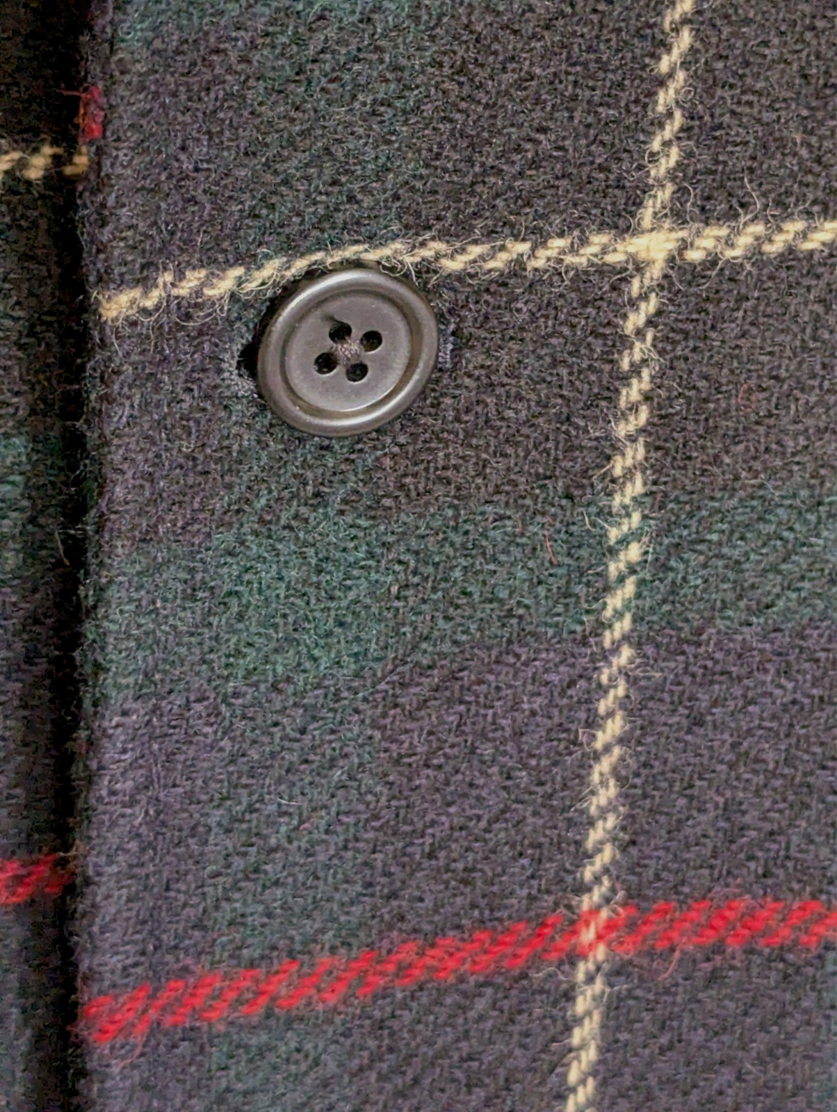 POLO Ralph Lauren Tailored Plaid Wool Suit Jacket, Velvet Collar, 38 R NEW Italy