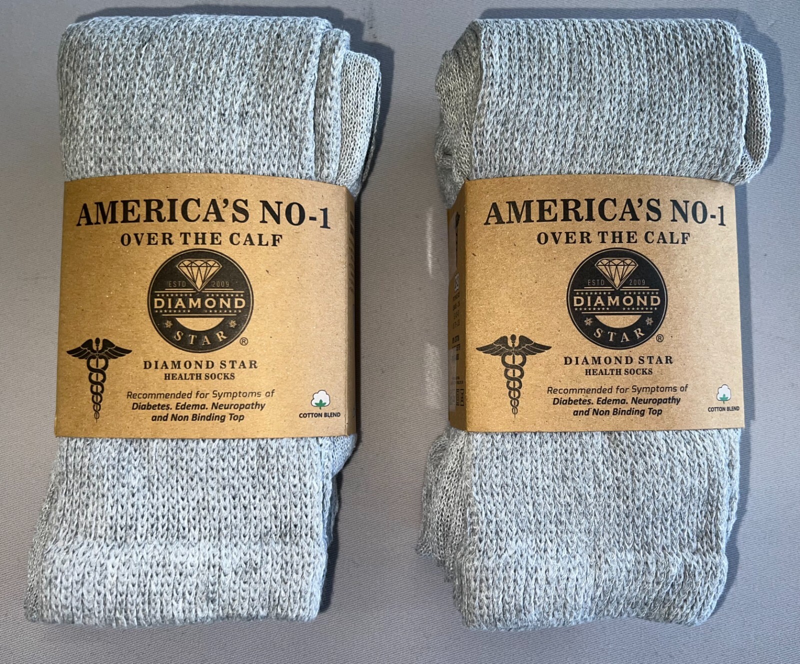 OVER-THE-CALF DIABETIC SOCKS! TWO SIZES! 3 COLORS! 2 PAIRS! 4 PAIRS! 6 PAIRS!