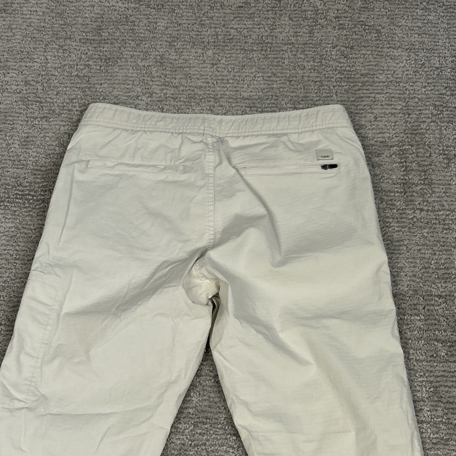 Vuori Ripstop Pants Womens Small VW401 Mid Rise Relaxed Fit Pockets Ivory Cream