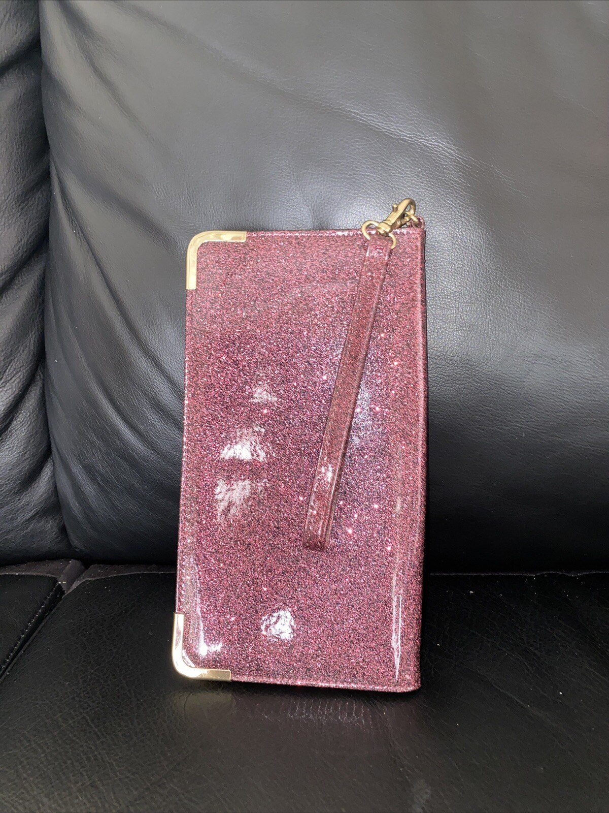 Man Made Material Smooth Faux Leather Wallet Wristlet Women 4.5 x 8.5