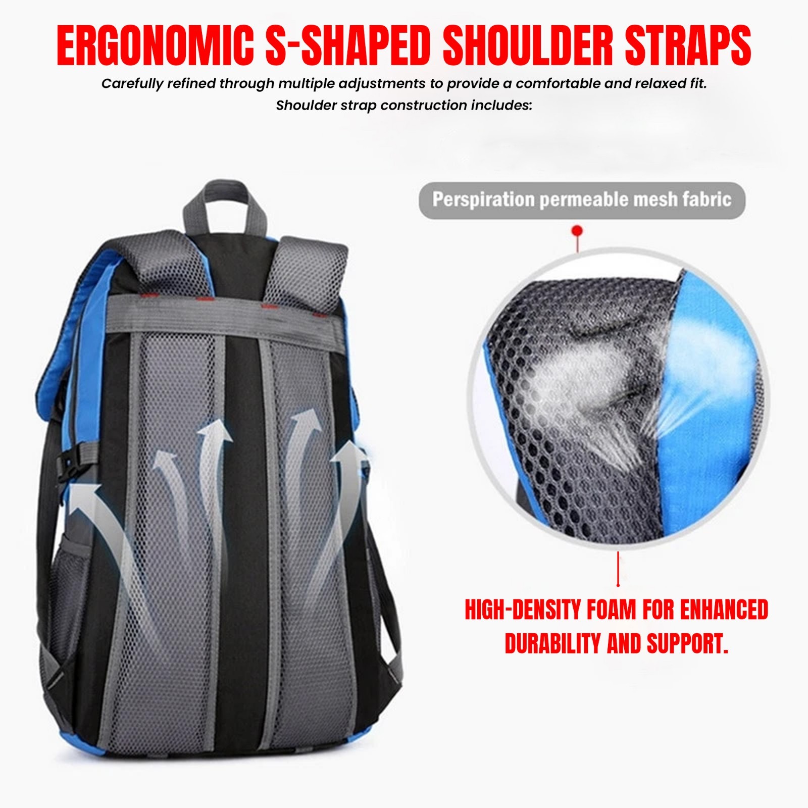 40L Travel Men Women Backpack Larg Capcity Hiking Rucksack School Book Backpack