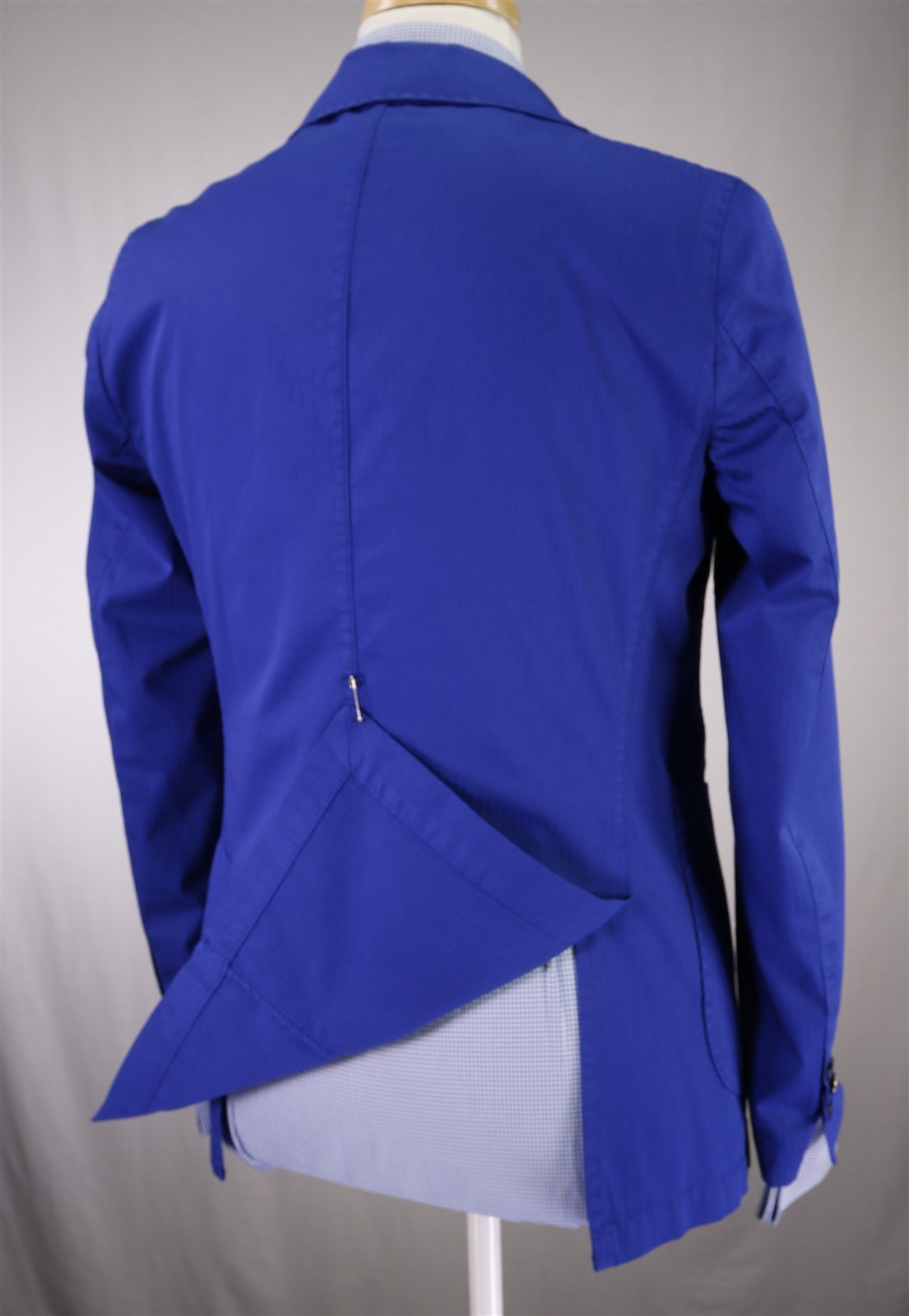 Mulish Italia Royal Blue Cotton Patch Pocket Unstructured Blazer Jacket 38S