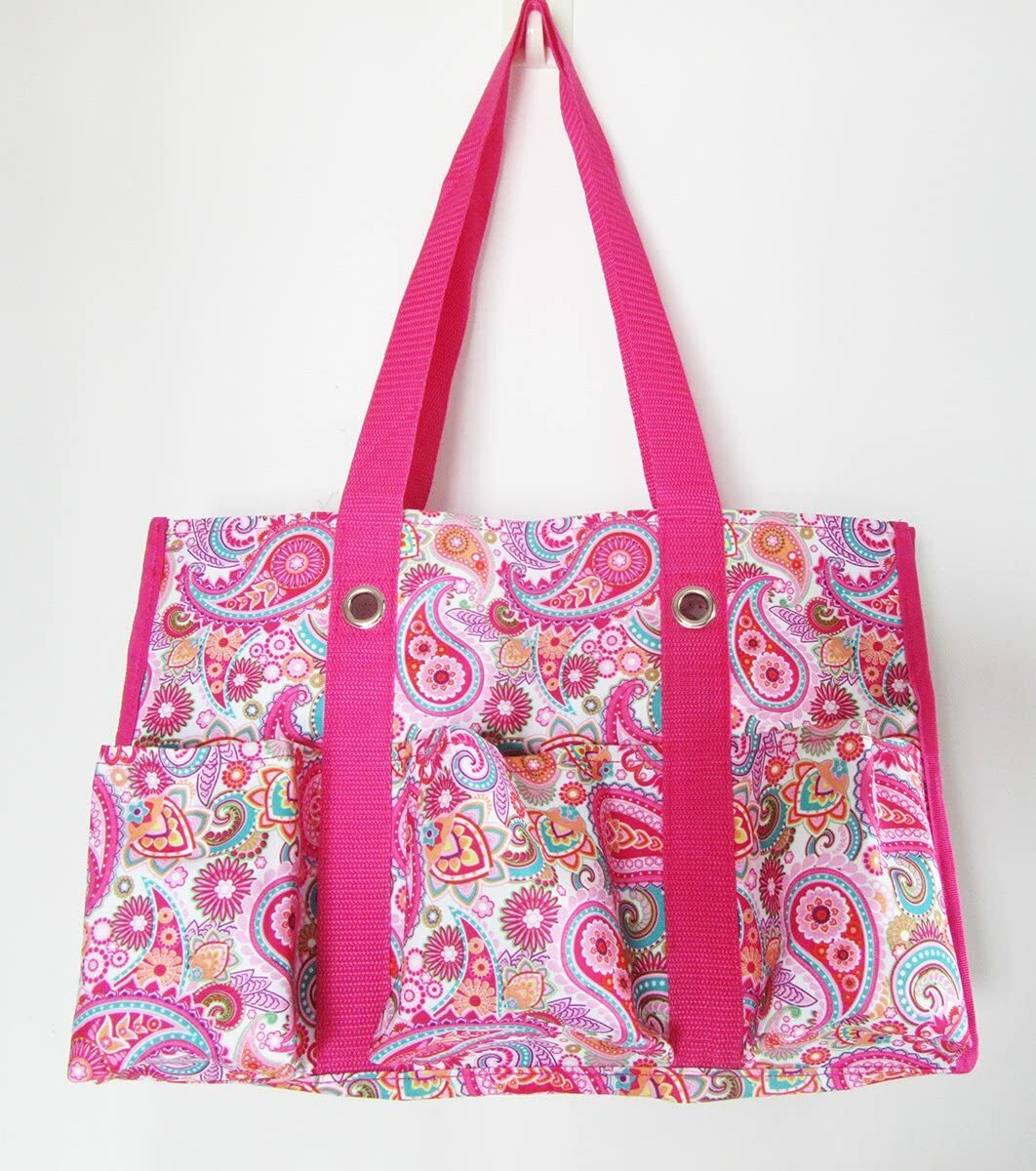Thirty-one Utility Tote Pink Paisley Beach Travel Shopping Shoulder Bag