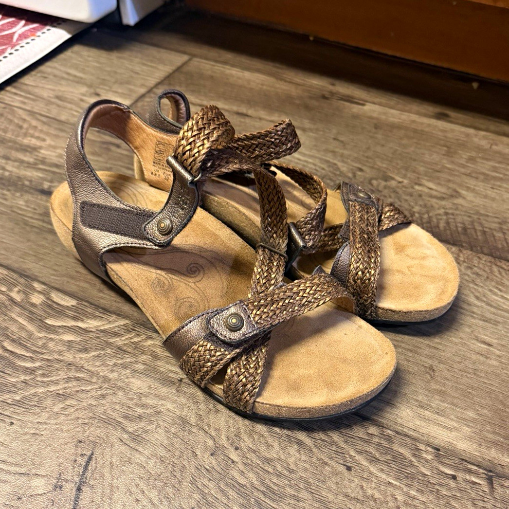 Taos Women’s Trulie Bronze Adjustable Strap Sandals US 8-8.5 EU39