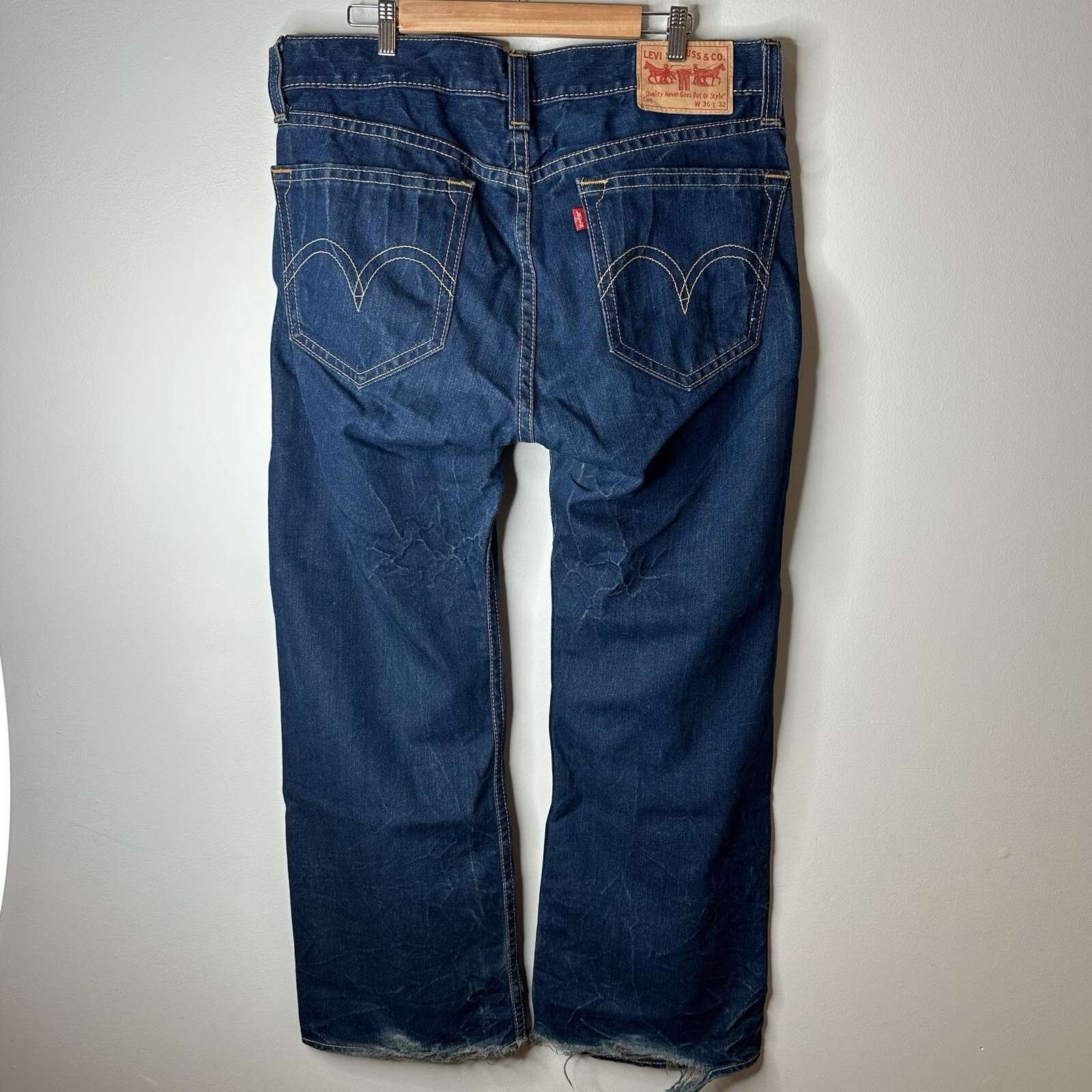 Vintage Levis Real Loose Type 1 Jeans Mens 36×32 Blue Classic American Y2K Baggy