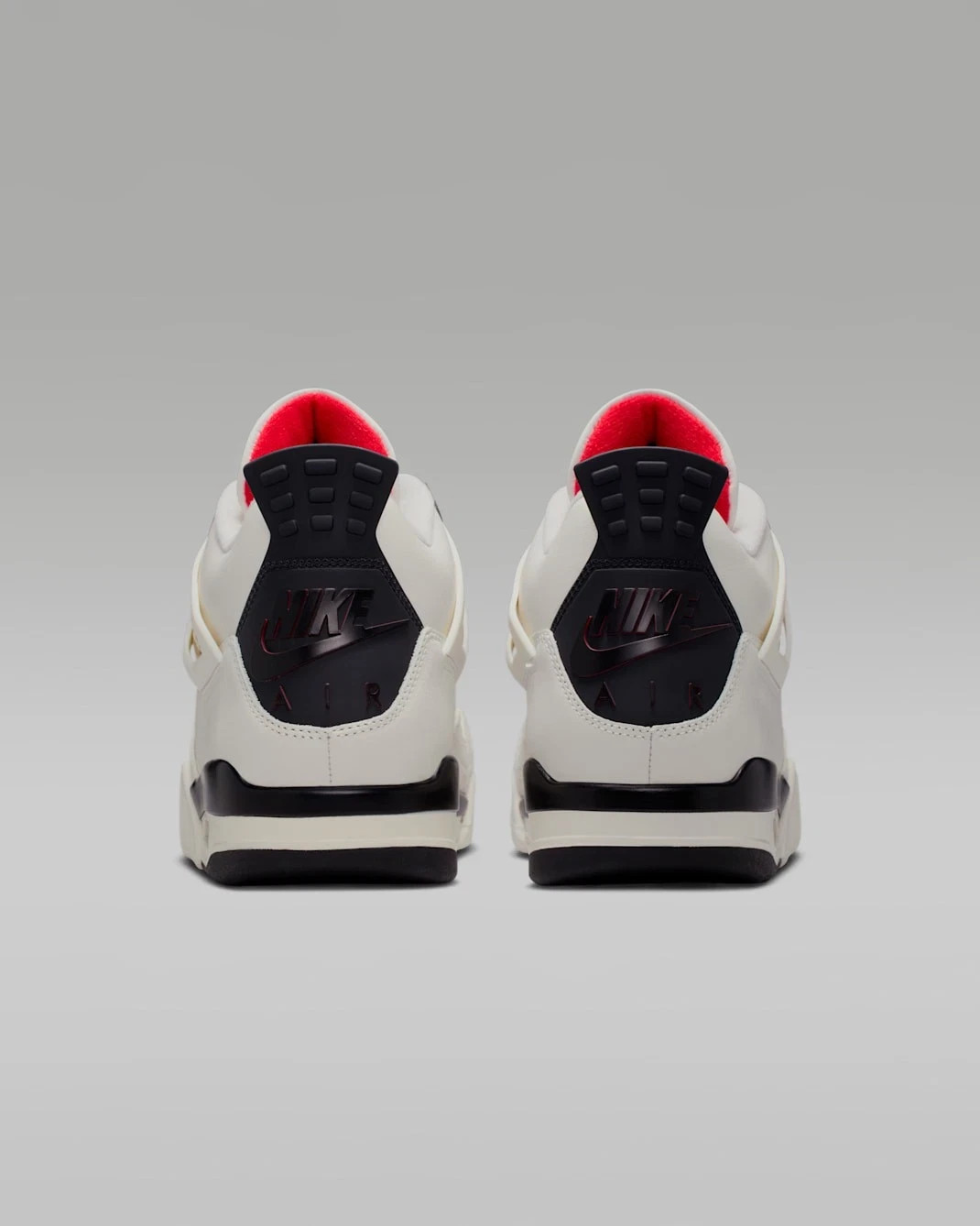 Nike Air Jordan 4 Retro Off White Black Leather Streetwear Sneakers Unisex