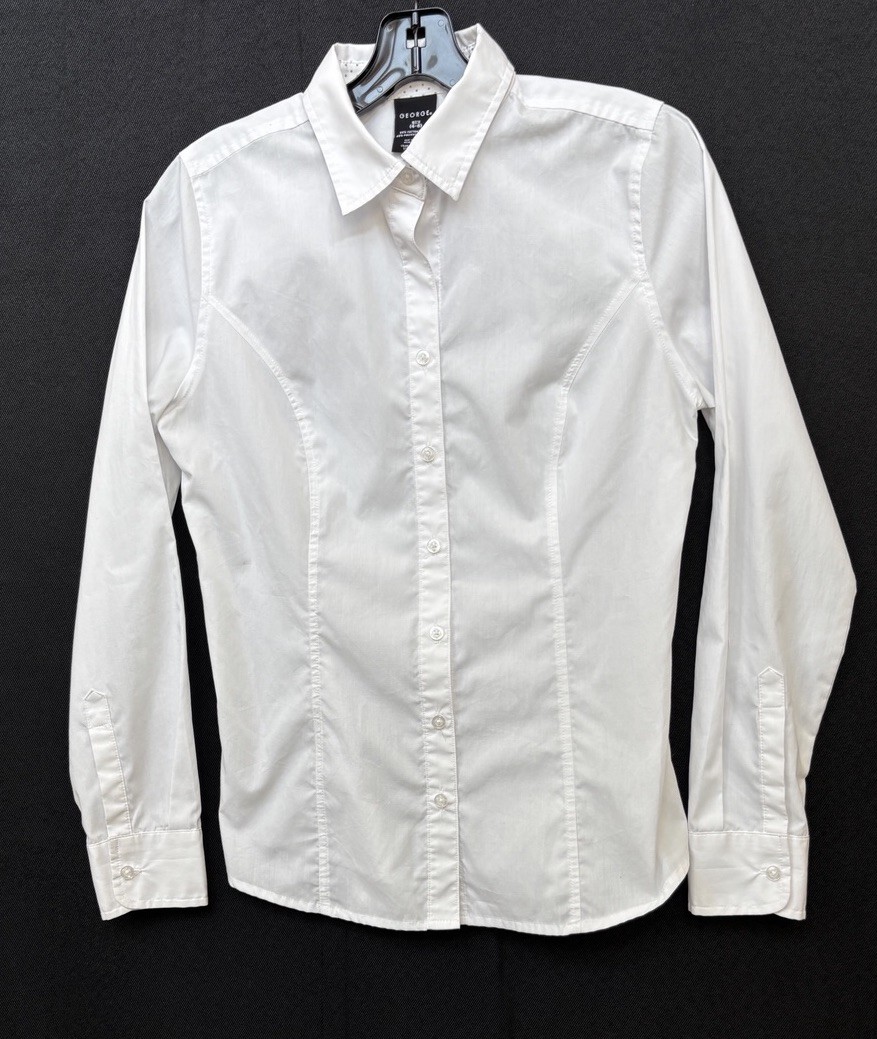 George S/CH White Long Sleeves Cotton Blouse